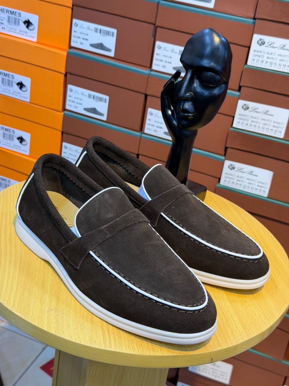 Black Suede Penny Loafer